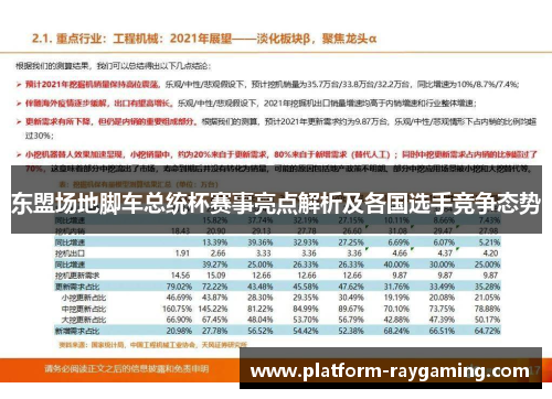 东盟场地脚车总统杯赛事亮点解析及各国选手竞争态势